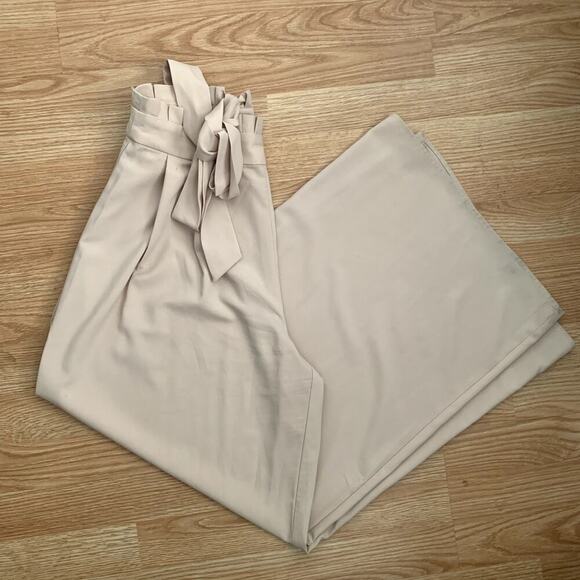 Jealous Tomato High Rise Wide Leg Paperbag Waist Pink Blush Pants Size L - Picture 10 of 12